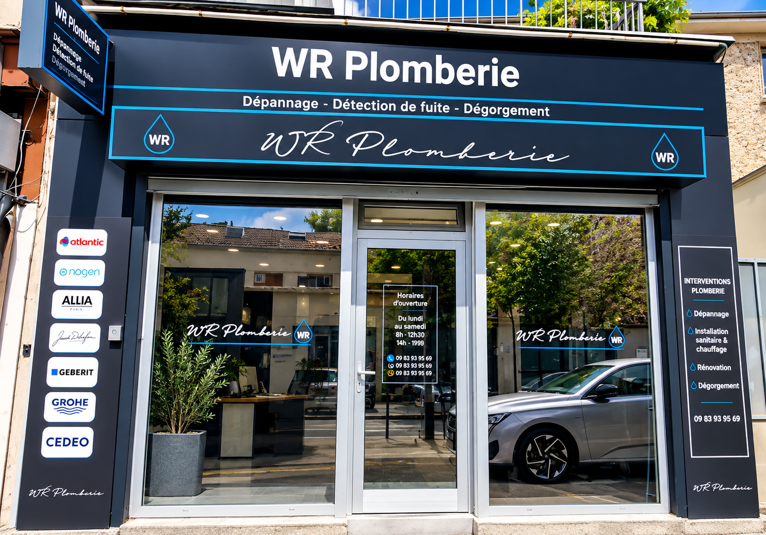 Vitrine WR Plomberie à Rosny-sous-Bois